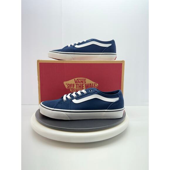 Vans Filmore Decon Mens Size 9 Navy Blue Suede Canvas Skater Casual Shoes‎ main image 4